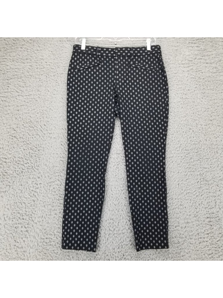 Gap Pants Womens 6 Black Diamond Print Skinny Ankle Stretch